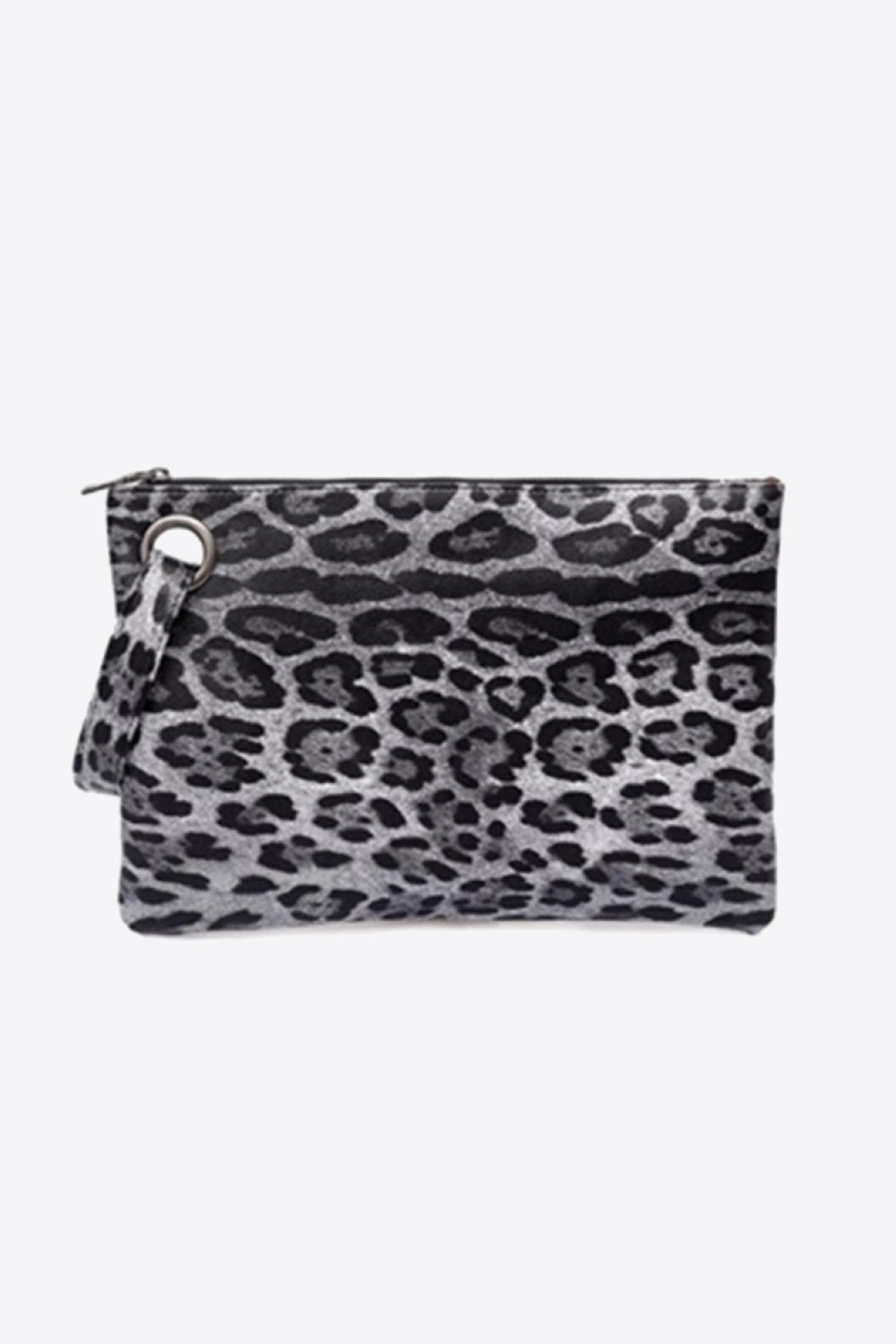 Pochette en cuir PU motif léopard