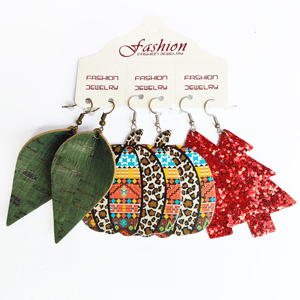 Ensemble de boucles d'oreilles en PU