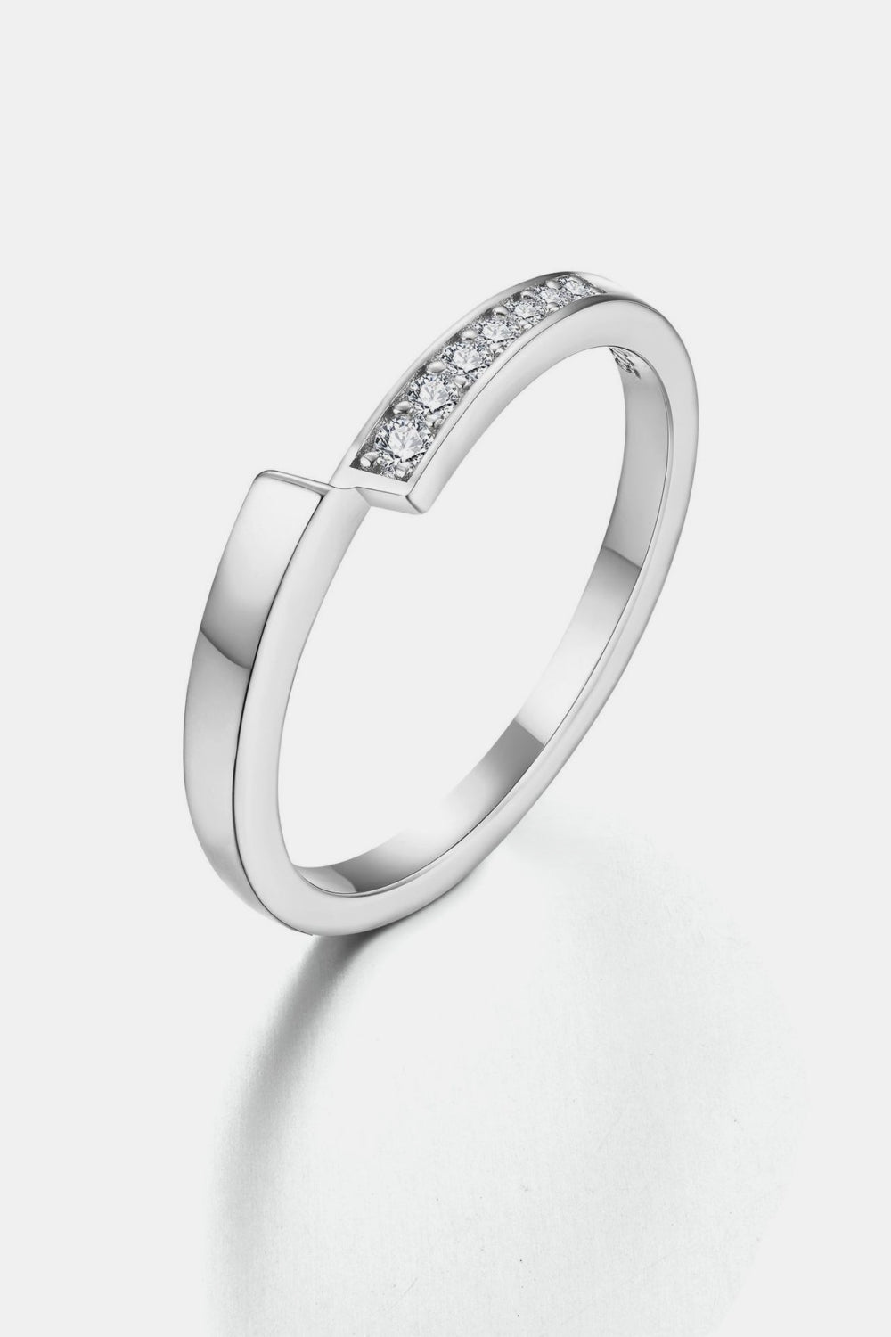 Bague en argent sterling 925 avec moissanite