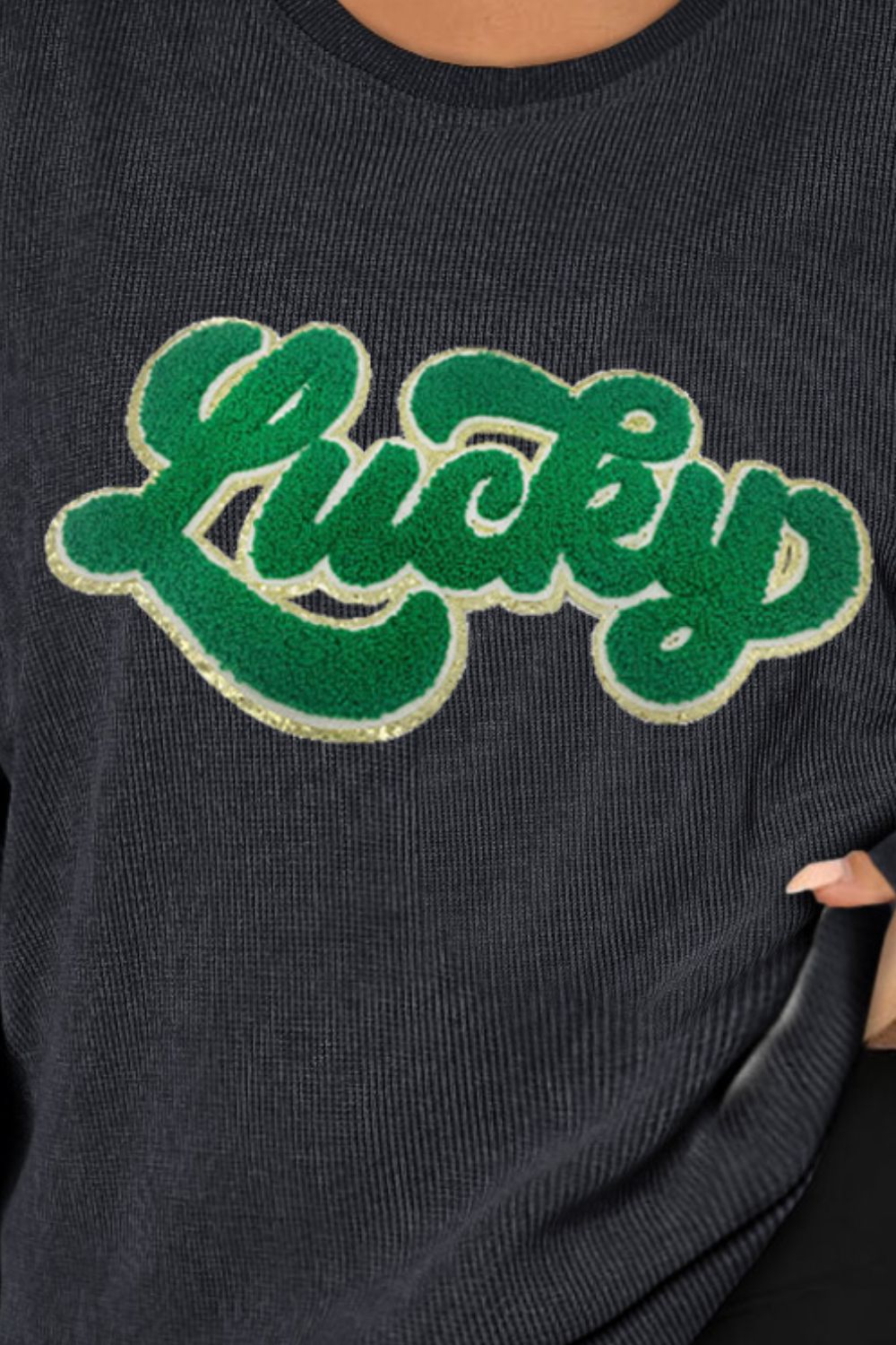 Sweat-shirt col rond LUCKY grande taille