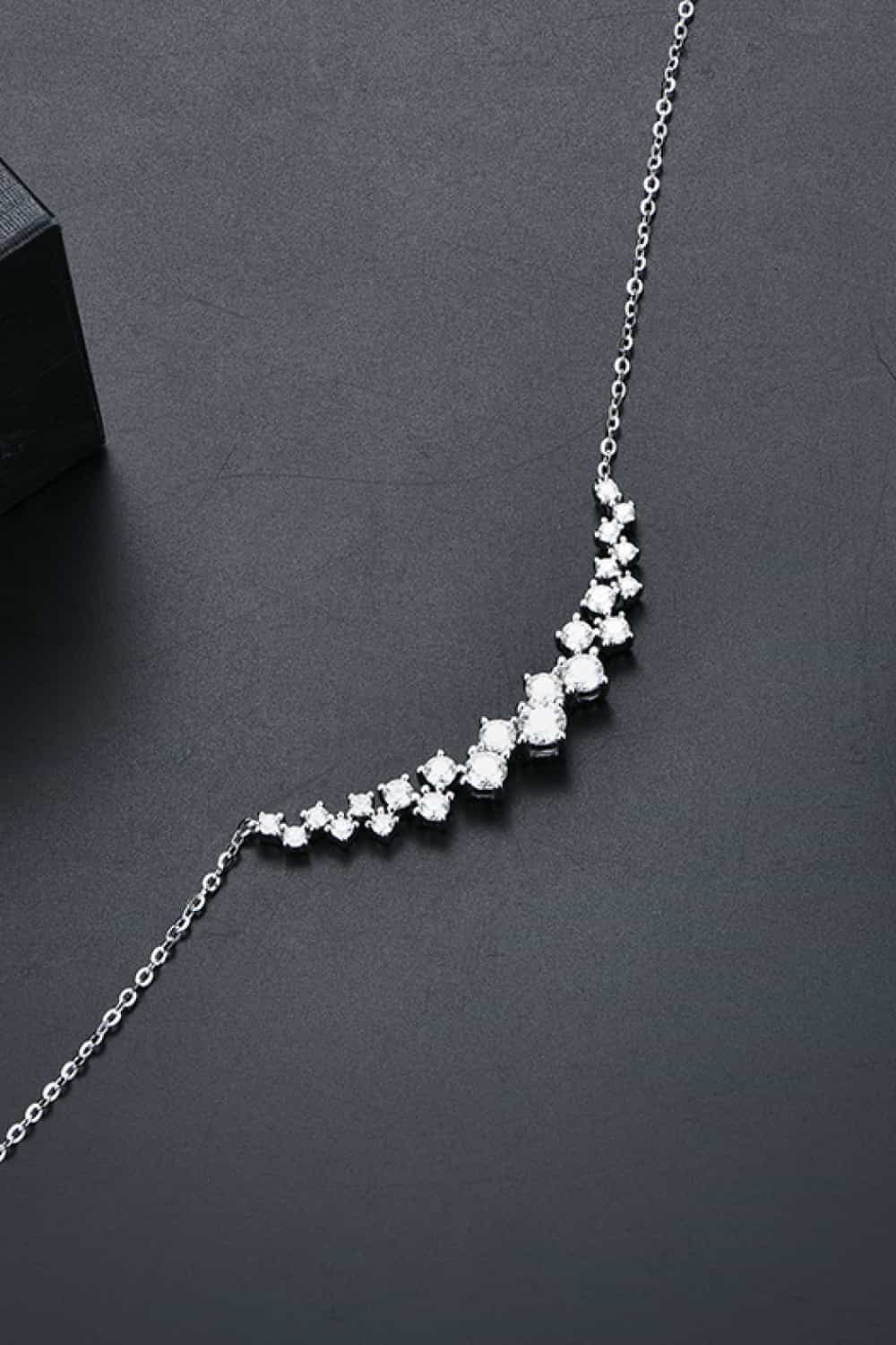 Collier en argent sterling 925 avec moissanite de 1,64 carat