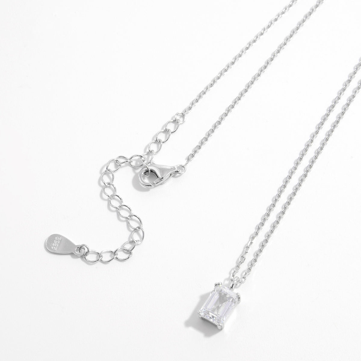 Collier pendentif en argent sterling 925 avec zircon