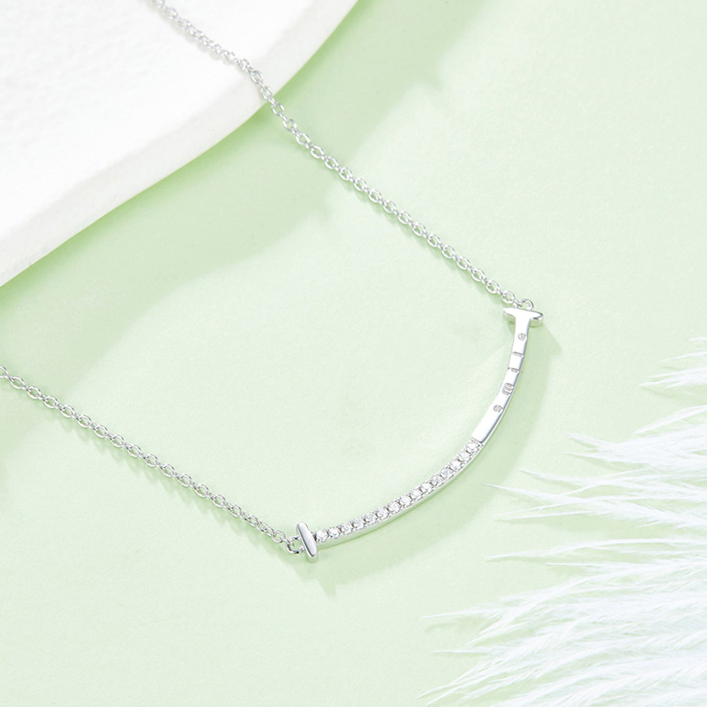 Collier en argent sterling 925 avec moissanite