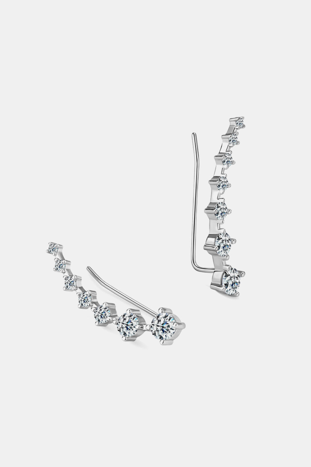 Boucles d'oreilles en argent sterling 925 avec moissanite de 1,9 carat