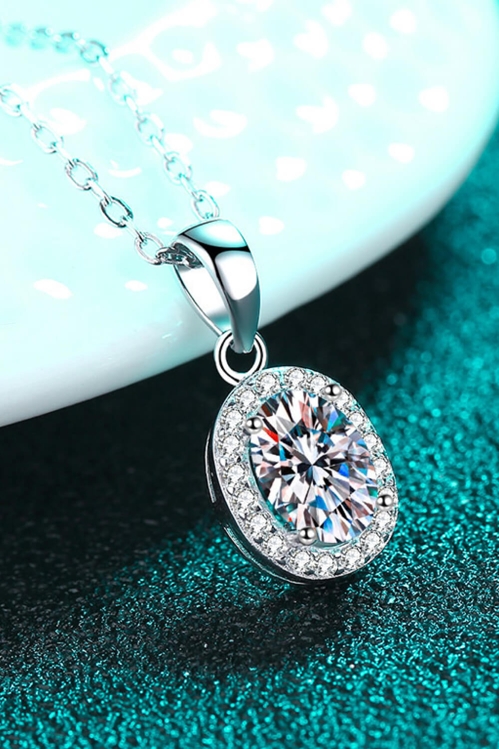 Collier pendentif en moissanite Be The One 1 carat