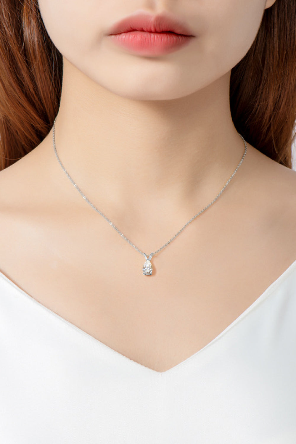 Collier en argent sterling 925 avec pendentif en moissanite de 1,5 carat