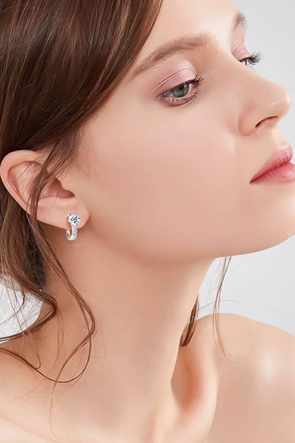 Boucles d'oreilles en argent sterling 925 avec moissanite de 2 carats