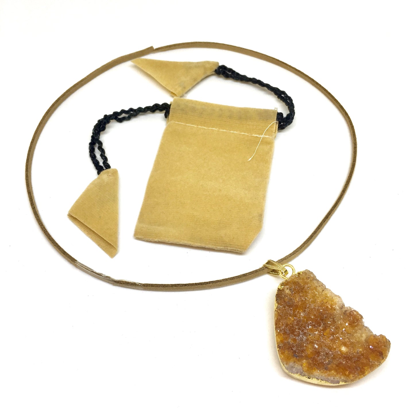 Pendentif grappe de citrine orange 